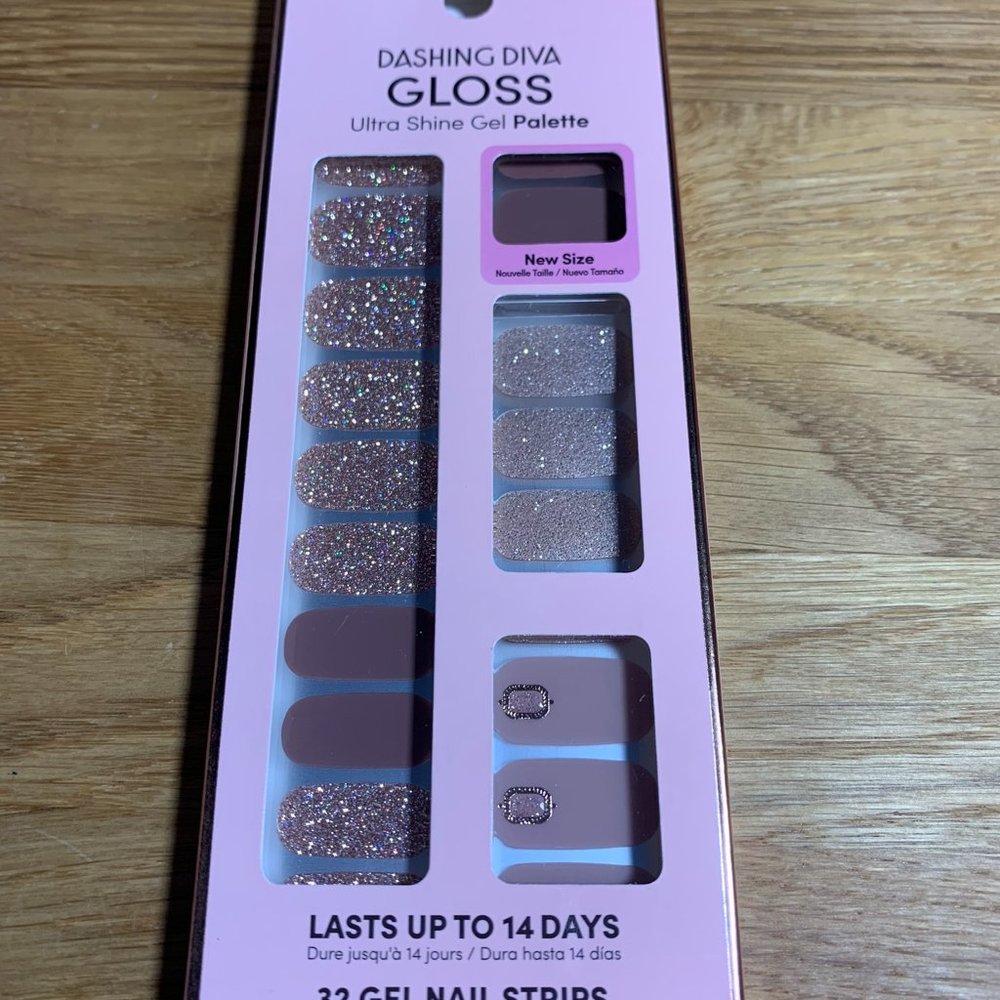Dashing Diva Gel Nail Strips - Amber Asteroid